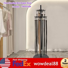 Floor Standing Belt Display Rack 66in Metal Retail Tie Rack Hanger Organizer