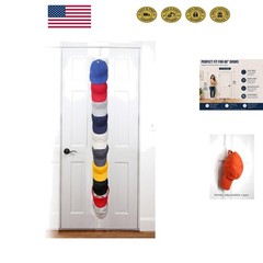 Contemporary Cap Rack FAV | Over Door Organizer for 40 Caps – Secure & Stylish