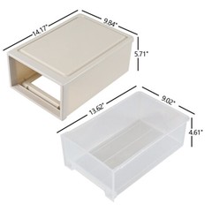 Cand 12 Quart Stackable Plastic Drawers, Plastic Compact Stacking Storage Unit