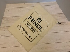 FENDI CREAM DRAWSTRING CLOSURE DUST Cover BAG 15 X 11 INCHES Sneaker Storage