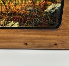 Rustic Wood Coat Hanger Deer Scenery Autumn Whitetails By Hautman Brothers Cabin