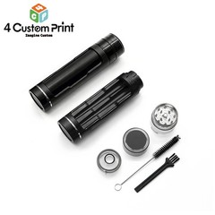 The Grind & Cone Combo: 2-in-1 Herb Grinder and Pre-Rolled Cone Carrier Black