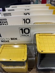 GreenMade MINI BINS 10-Pack Tiny Tote Stackable Storage Heavy Duty Utility Style