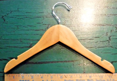 Natural Wooden Hanger With Notches~Cloths~Dresses~Tanks~Pack of 20~Kids~Children