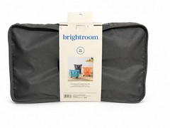 Collapsible Rolling Storage Bag Gray Black Wheels New 22×16.5