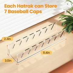 Nicetree Hat Organizer for Baseball Caps, 2 Pcs No Install Acrylic Hat Racks …