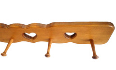 Rustic Solid Oak Wood 4-Peg Hook Coat/Jacket Rack Hanger Wall Mt Panel 24″ Long