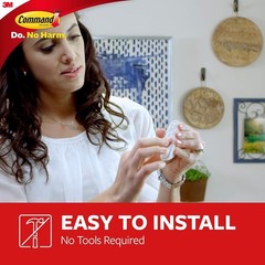 Command Medium Designer Hooks, 2 Hooks and 4 Command Strips, Damage-Free Hanging