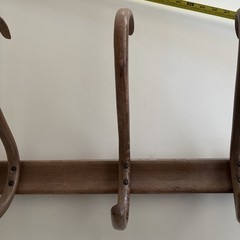 Vintage Bentwood 3 Hook Wall Mount Hat Coat Jacket Scarf Rack Thonet Style Brown