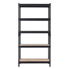 5-Tier Storage Shelves 32x16x63in, 2000lbs Capacity, MDF Steel Frame