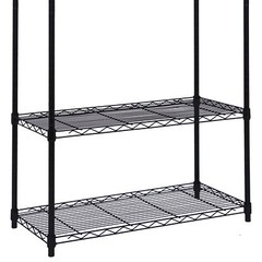 5-Tier Wire Shelving Unit Rack Large Space Adjustable Storage Shelves Black