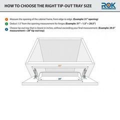 Rev-A-Shelf Stainless Steel Tip-Out Tray with Hinges, 11-1/4″ Inch, 6581-11-5 SS
