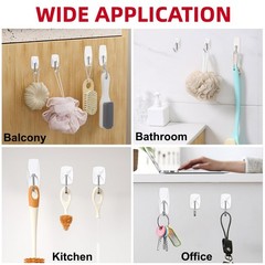 32 PCS Small Wire Adhesive Wall Hook 36 Strips Damage Free Key Coat