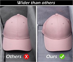2 PCS Wide Hat Storage Baseball Caps Organizer W/ 2 Sturdy Handles Hat Racks