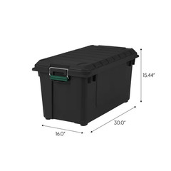 IRIS Storage Bin 21 Gal Plastic Heavy Duty Stackable Lockable Weatherproof Tote