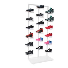 Stackable Commercial Shoe Rack Display Cabinet Three-post Single-sided Shoe Rack