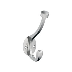 H5546526 Adare Double Prong Decorative Wall Hook Polished Chrome Coat Hat