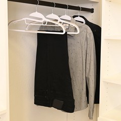 Plastic Hangers, Easy Slip Clothing Hangers, Non-Slip 10 Count, Adult, Arctic