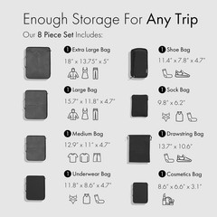 Best Not Made In China Packing Cubes For Travel, Luggage and Suitcase Organizer