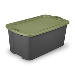 Steriite 30 Gallon EZ Carry, Large Plastic Storage Bin with Full-Grip Handles