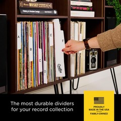 Heavy Duty Vinyl Album Dividers A-Z | Single Sided Printing | 12″ LP Organize…