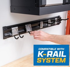 Kobalt 32-in Black Plastic Storage Rail Multipurpose Garage Wall Organizer Home