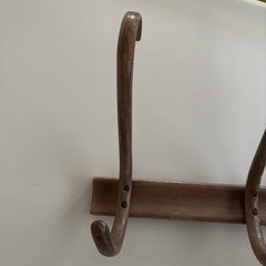 Vintage Bentwood 3 Hook Wall Mount Hat Coat Jacket Scarf Rack Thonet Style Brown