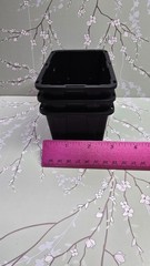 Lowe’s Teeny Tote Black & Yellow Mini Plastic Storage Totes New w/Tag 3 Pack