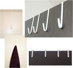 Contemporary Over The Door Hooks – 12 White Z Shaped Hooks for Easy Hanging