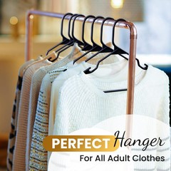 Heavy-Duty Non-Slip Plastic Clothes Hangers with Double Hooks – 30/50/100 Pack
