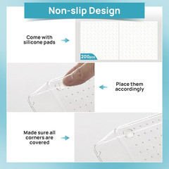 44 Piece Clear Plastic Drawer Organizer Set with Four Sizes for Bathroom Kitchen
