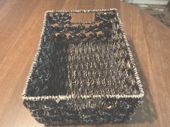 decorative storage basket, unique design 11 1/2 x 9 x 6inches