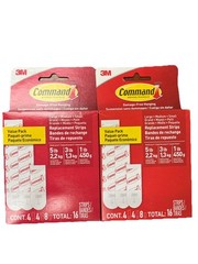 3M 17200-ES Command Foam Assorted Refill Strips Small Medium & Large 4 Packs