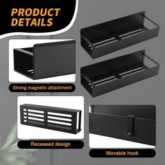 2 Pcs Wall Mount Spray Can Organizer Rack for Garage, Home, Tool Box Storage