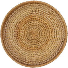 Hand Woven Rattan Serving Basket 9.45 Inch – round Platter for Fruit, Snacks, Ap