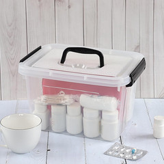 Clear Plastic Storage Box with Lid & Latch – 4 Pack, 5L Bins with Handle