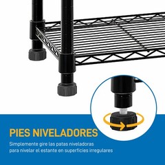 21″x11″x59″ 5 Tiers Wire Shelving Unit Metal Shelf Rack 551 LBS Capacity Black