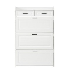 Shoe Cabinet with 3 Hidden Flip Drawers & 2 Storage drawer