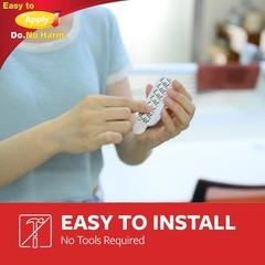 Sinfuo 48 Small Hanging Strips Refill, No Damage Adhesive Strips for Wall Hoo…