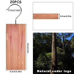 20 Pcs Cedar Blocks for Closet Storage, Aromatic Red Cedar Planks Chips for C…