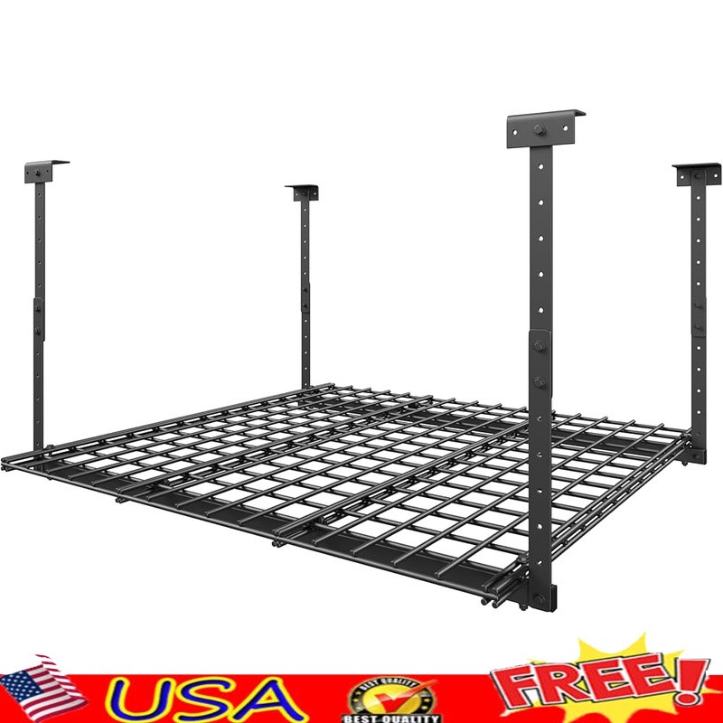 Heavy Duty Garage Ceiling Storage Rack 250lbs Capacity Organizer Shelf New
