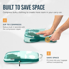 6 Piece Compression Packing Cubes Lightweight Travel Organizer Set