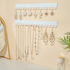 13.19 Inch White Hook Necklace Storage – Adhesive Necklace Hook