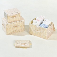 Decorative Gold Metallic Fabric Storage Bins with Lid Collapsible Organizer