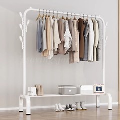Heavy Duty Garment Hanging Rail Stand Rolling Clothes Rack Closet Storage NEW