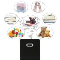 Fabric Storage Bins w/ Sturdy Handles, Foldable Cube Organizer for Decluttering