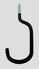 2 Crawford 8.5″ Vinyl Coat Black Steel Medium Bicycle Hook Screw-In 75 lb SH1825