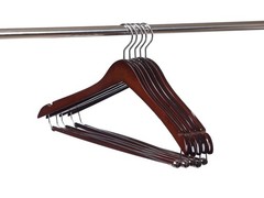 Quality Hangers Wooden Hangers Beautiful Sturdy Suit Coat Hangers Locking Bar