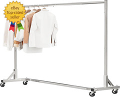 Industrial Grade Z Base 70In Extra Long Clothes Garment Rack, Commercial Grade R