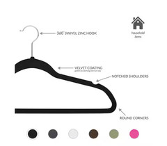 Velvet Hangers 25-Pack Heavy Duty Space Saving Clothes Hangers